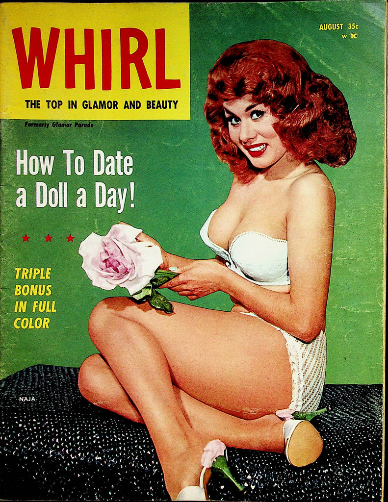 Whirl Vintage Magazine   Covergirl Naja  August 1959     022823lm-p