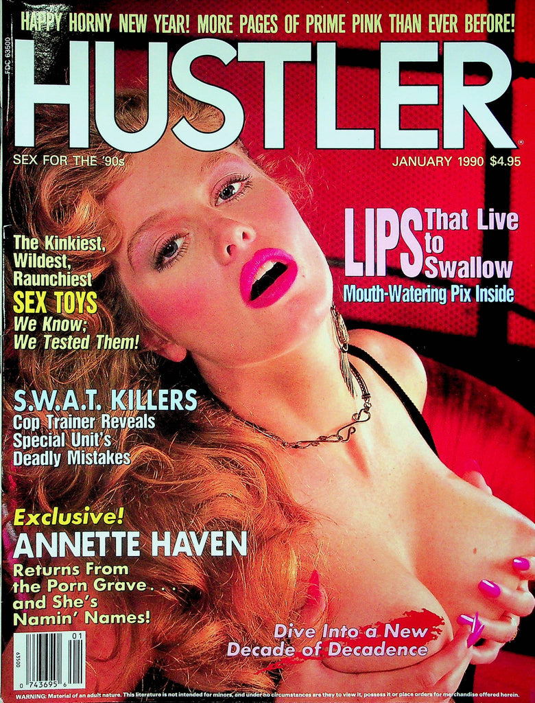 Hustler Magazine Annette Haven Kim Counts January 1990 072122RP  