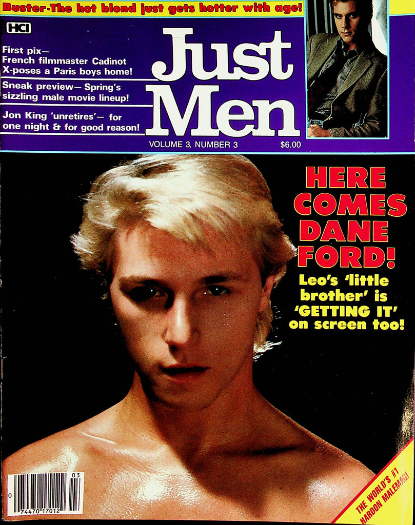 Just Men Gay Magazine  Cover Guy  Dane Ford  vol.3 #3  1985  050422lm-p