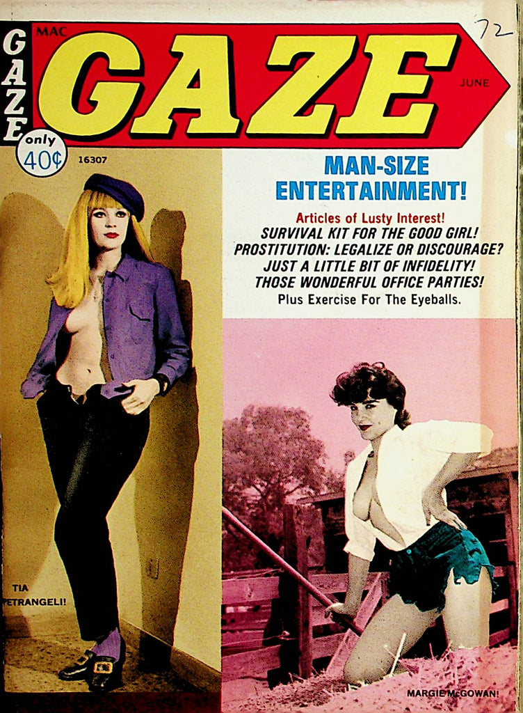 Gaze Digest   Girls & Cartoons - Covergirl Tia Petrangel & Margie McGowan  June 1972  032322lm-p