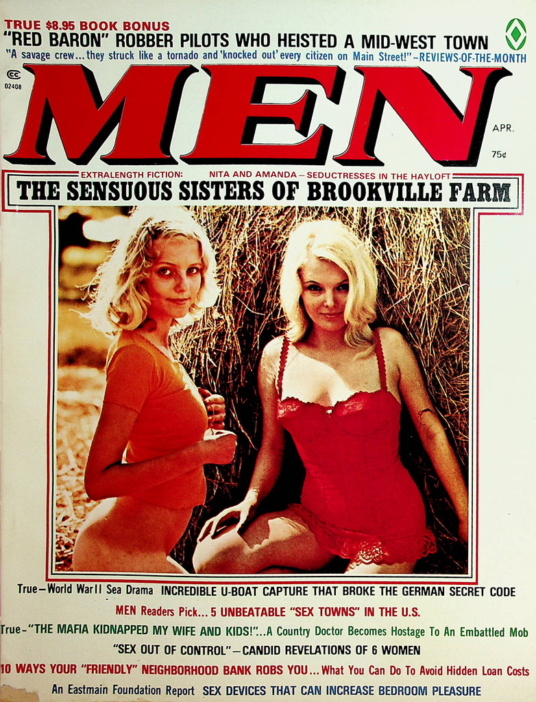 Men Vintage Magazine  Sensuous Sisters Of Brookville Farm  April 1974       112321lm-dm