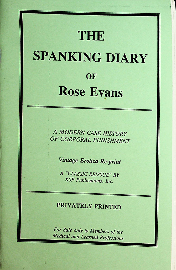 The Spanking Diary Of Rose Evans Modern Case History Of Corporal Punishment 1987     032122lm-p3