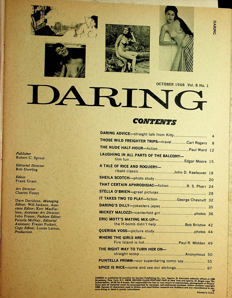 Daring Magazine  Stella O'Brien  October 1968  Readers Copy    101221lm-dm
