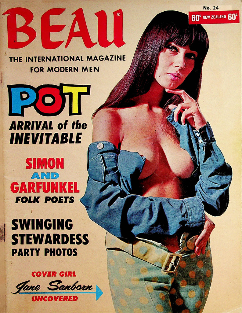 Beau Busty Magazine  Covergirl Jane Sanborn / Simon and Garfunkel  #24 1968       071622lm-p