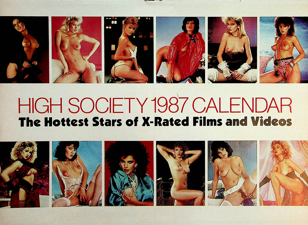 High Society 1987 Calendar Hottest Stars, Nina Hartley, Hyapatia Lee, Amber Lynn and More!   041323lm-p