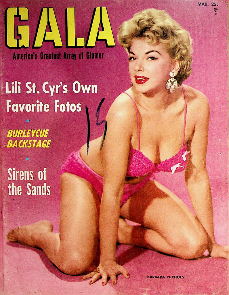 Gala Vintage Magazine   Barbara Nichols / Lili St. Cyr   March 1957  072022lm-p