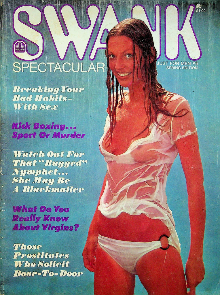 Swank Magazine Spectacular Janet Pearce & Arnold Schwarzenegger Ad Spring 1971 #5 060722RP