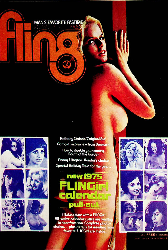 Fling Busty Magazine  Roberta Pedon / Penny Pontoons w/Calendar  January 1975    101522lm-p