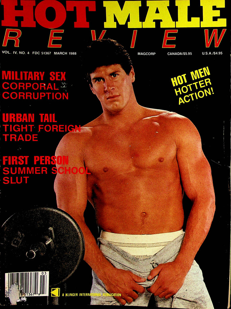 Hot Male Review Gay Magazine  Cover Guy Tom Brock  March 1988  Magcorp    050422lm-p2