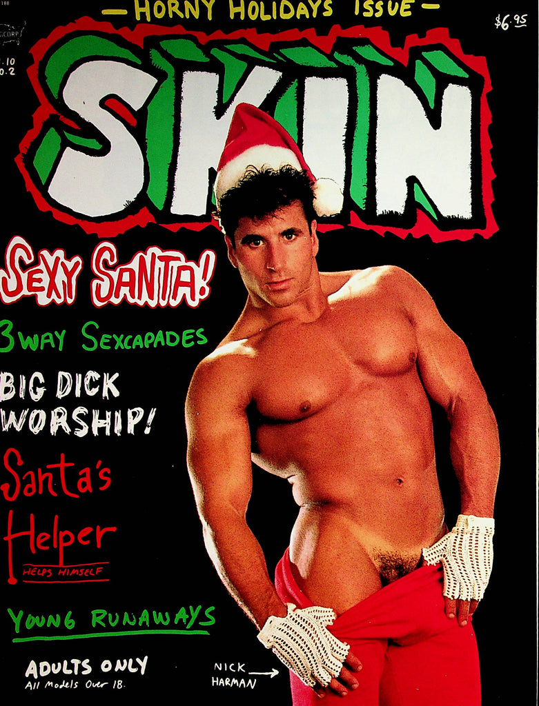 Skin Gay Magazine  Nick Harman Sexy Santa  vol.10 #2  1988  Magcorp    091422lm-p2