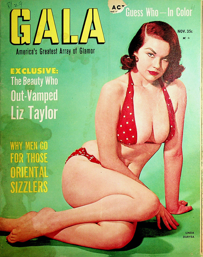 Gala Busty Vintage Magazine  Cover Girl Linda Duryea  November 1961   101221lm-dm