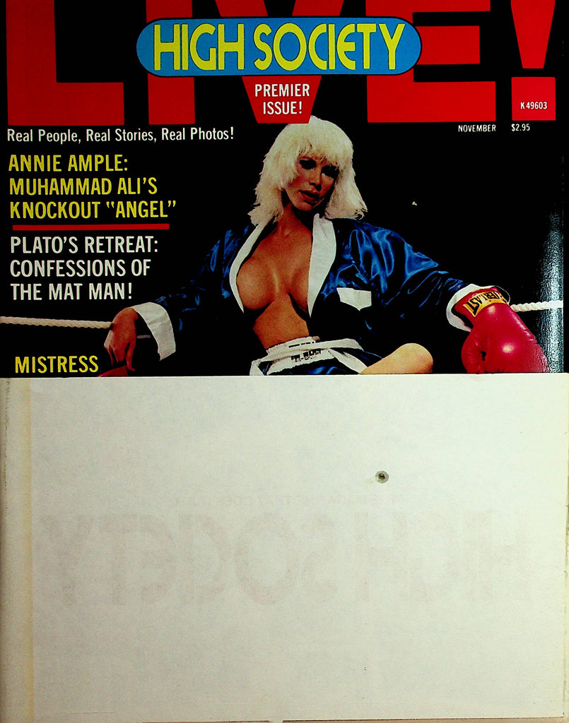 High Society Live! Magazine  Annie Ample  Premier Issue! November 1981 052721lm-sh