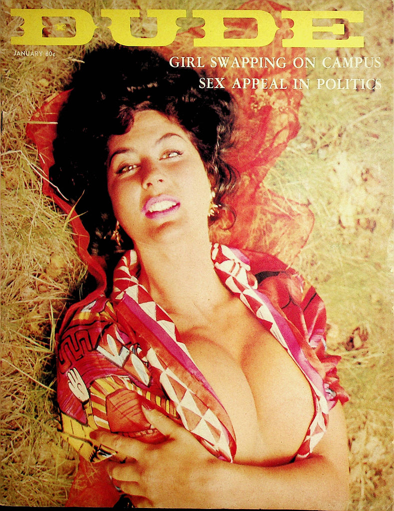 Dude Vintage Magazine  Centerfold Girl Peggy Van Dalen  January 1966       121621lm-dm