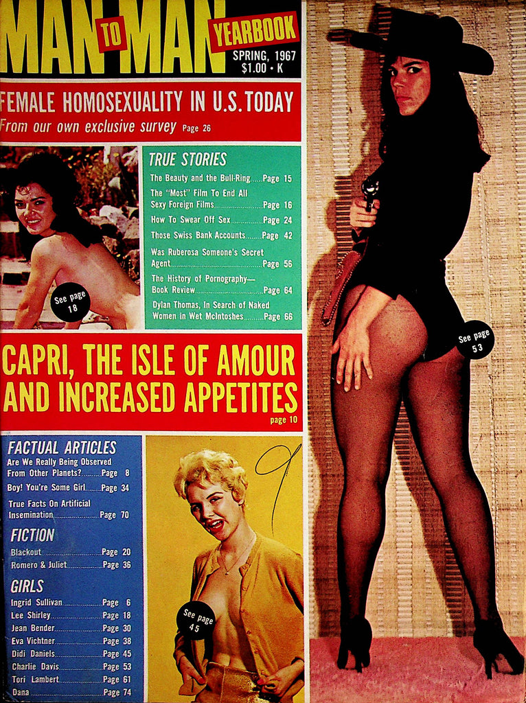 Man To Man Yearbook Magazine  Centerfold Girl Didi Daniels  Spring 1967   070422lm-p