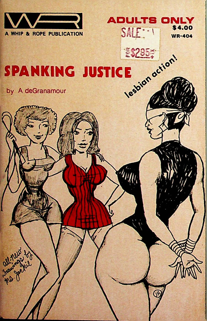 Spanking Justice Mini Digest  Lesbian Action!  by A. deGranamour  1970's      032122lm-p3