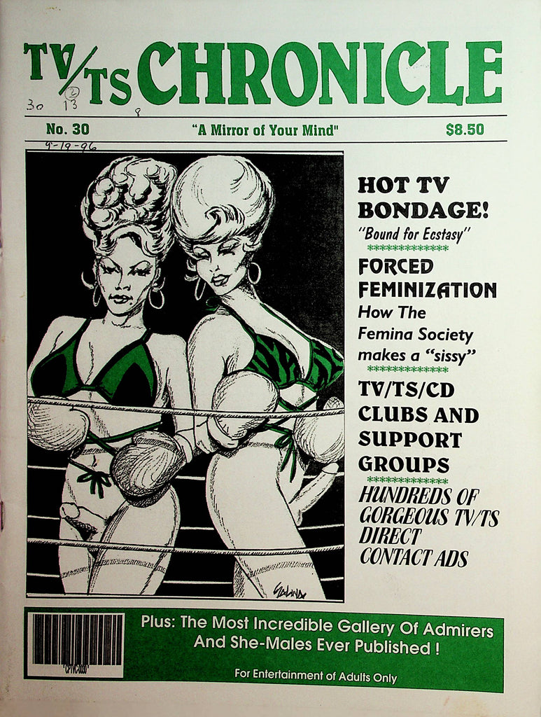 TV/TS Chronicle Contact Magazine  Hot TV Bondage/ Feminization #30 1996   012522lm-dm