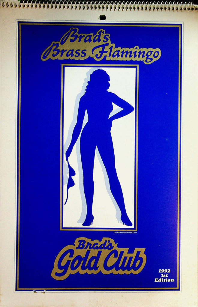 Brad's Brass Flamingo Gold Club Wall Calendar  1992   8"  x 12"  1st Edition   041323lm-pcal