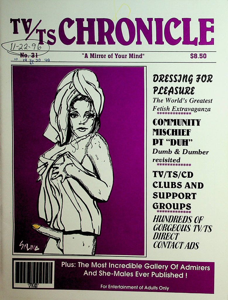 TV/TS Chronicle Contact Magazine  Dressing For Pleasure  #31 1996   012522lm-dm