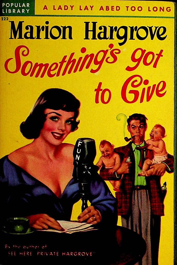 Something's Got To Give Novel  by Marion Hargrove 1948   092221lm-dmB