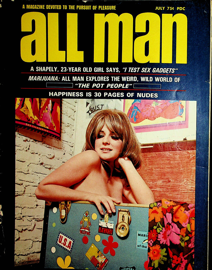 All Man Busty Magazine Centerfold Girl Paisley Pop July 1968    011322lm-dm
