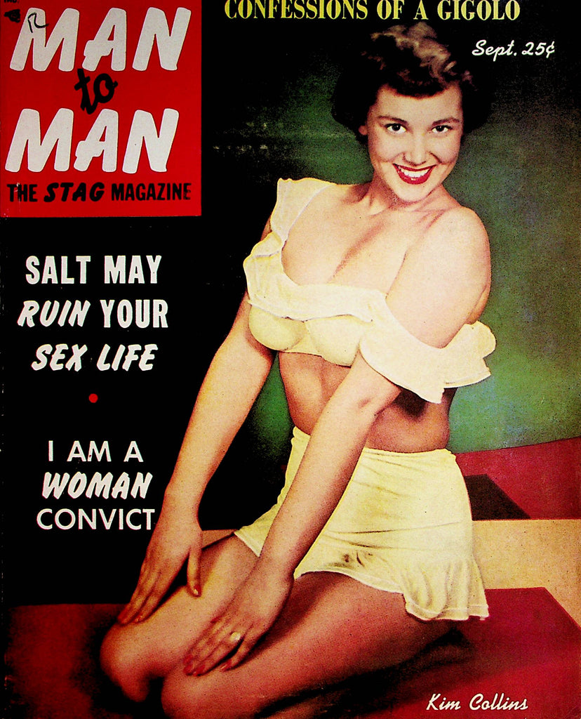 Man To Man Vintage Magazine  Covergirl Kim Collins  September 1952     070122lm-p2