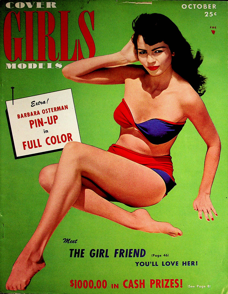 Cover Girls Models Magazine  Barba Osterman Pin-Up  October 1950    062822lm-p2