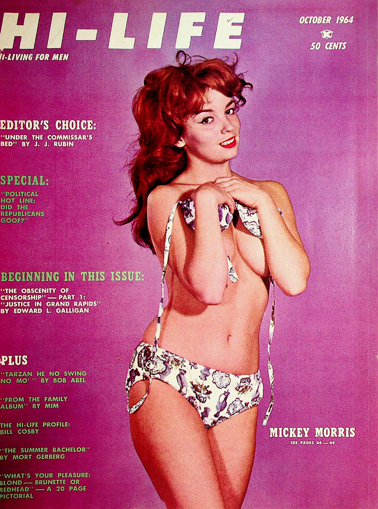 Hi-Life Busty Vintage Magazine  Covergirl Mickey Morris/ Bill Cosby  October 1964     101521lm-dm