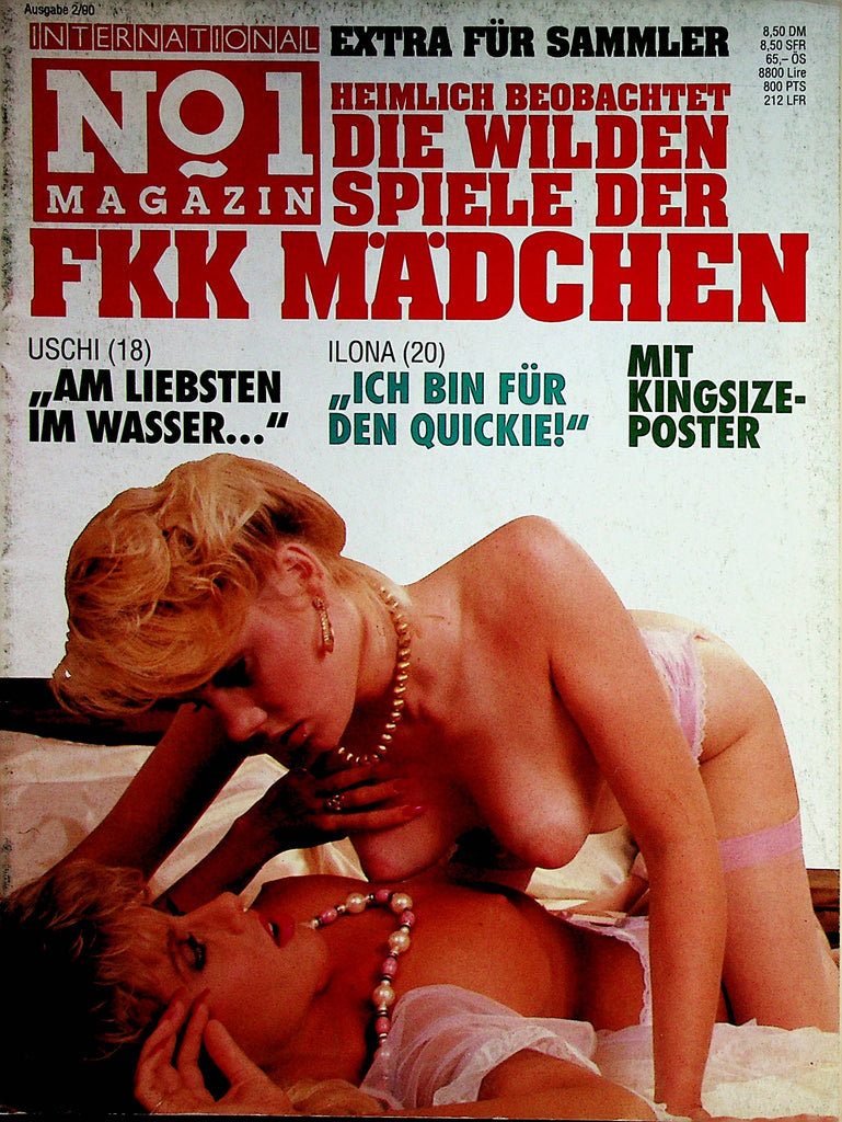 Wilden Spiele Der Fkk Madchen  ( Wild Games Of Nudist Girls) German International Magazine  Usch & Ilona  August 1990    100722lm-p