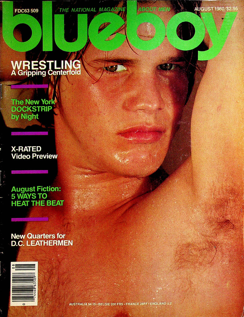 Blueboy Gay Magazine   Wrestling A Gripping Centerfold  August 1980     112322lm-p4