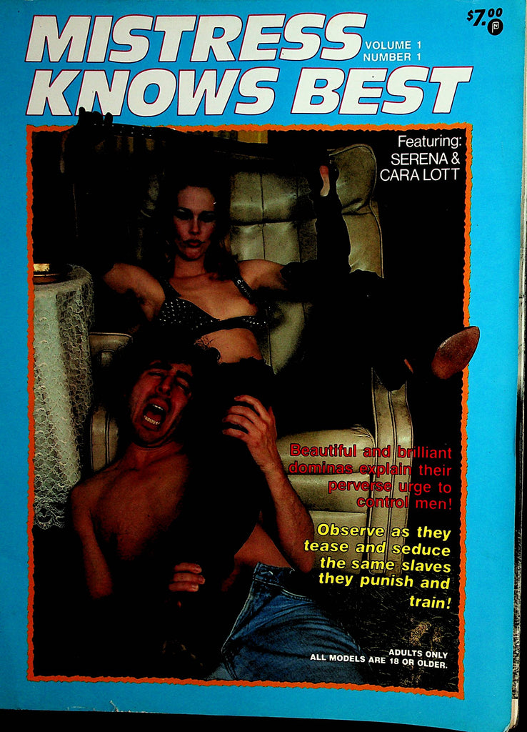 Mistress Knows Best Fetish Magazine  Serena & Cara Lott  vol.1 #1  1987    010422lm-dm2