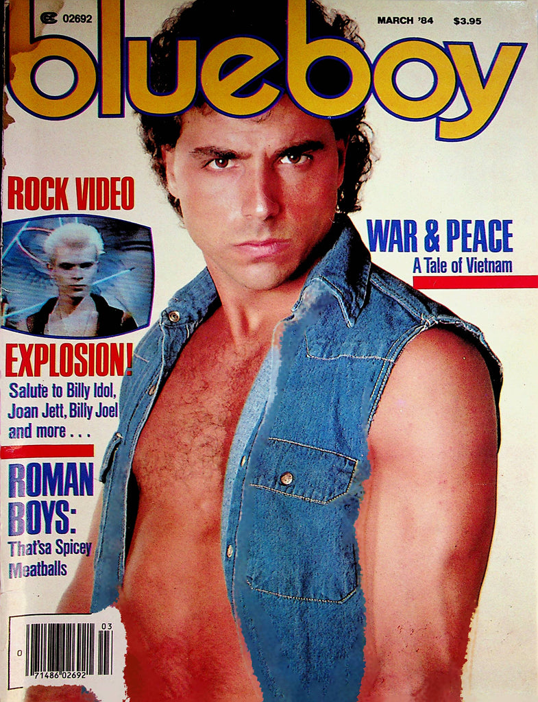 Blueboy Gay Magazine  Coverguy Rick  / Rock Video Explosion  March 1984       080422lm-p