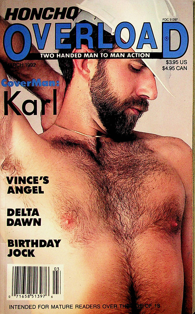 Honcho Overload Gay Digest  Cover Man Karl  March 1992    033123lm-p