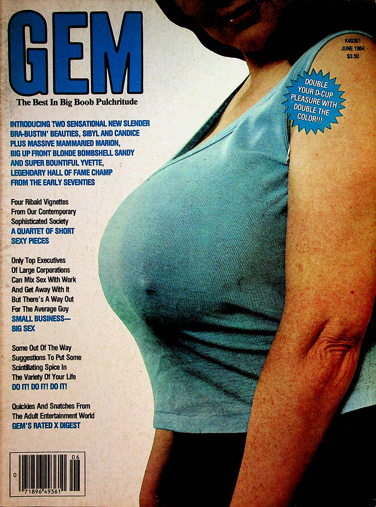 Gem Busty Magazine   Gem Of The Month Sibyl  / Yvette  June 1984     062122lm-p