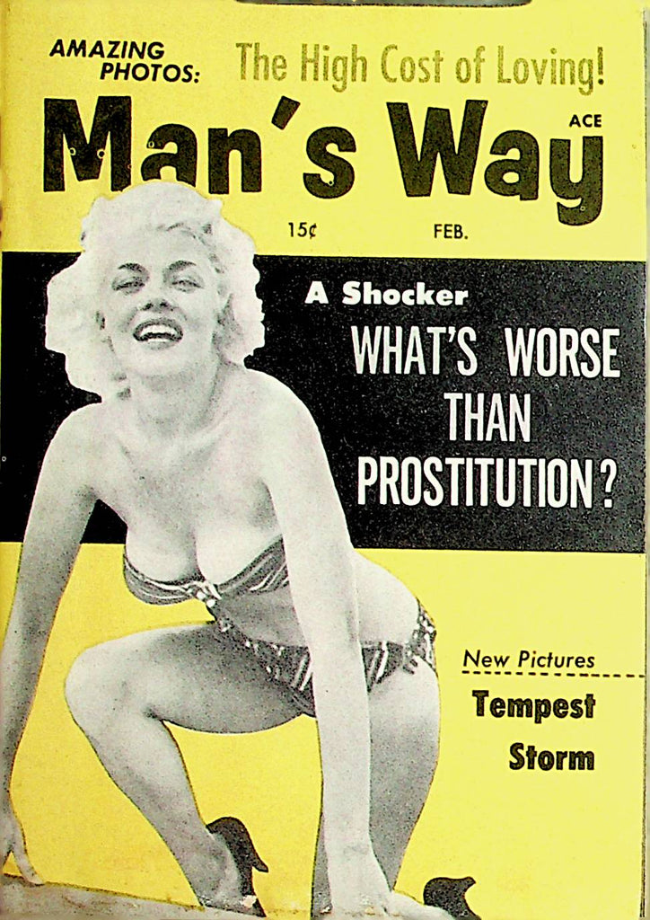Man's Way Mini Digest   Tempest Storm/ Sophia Loren  February 1957    110821lm-dm