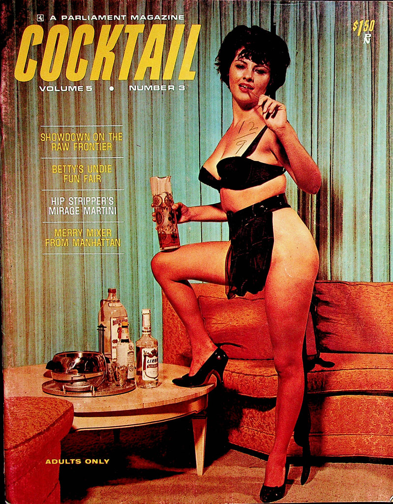 Cocktail Busty Magazine  Centerfold Merry Mixer Joanna Groves  vol.5 #3  1965   Parliament Publication   062822lm-p