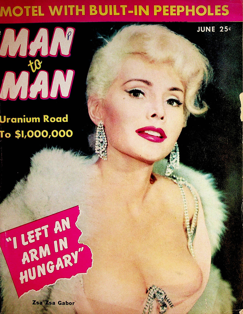 Man To Man Vintage Magazine  Zsa Zsa Gabor  June 1957   070122lm-p