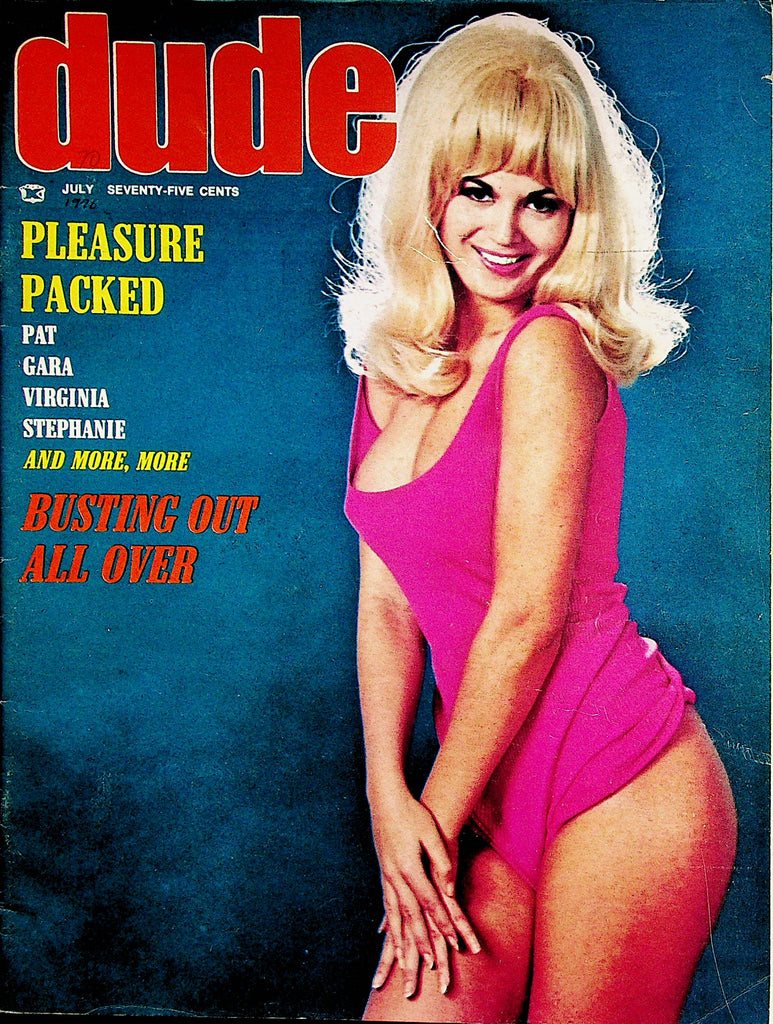 Dude Magazine Steamy Red-Haired Pat Barringer  July 1970    022723lm-p2
