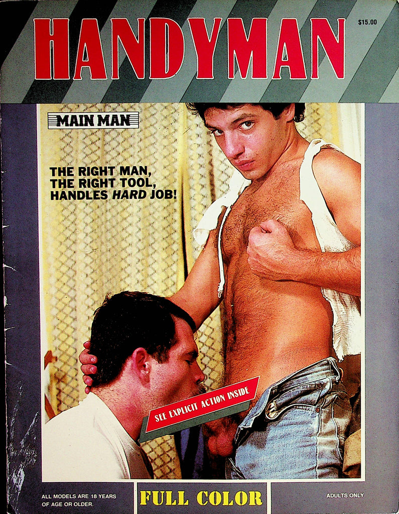 Handy Man Gay Magazine  The Right Man, The Right Tool, Handles Hard Job!  #1 1980's      072222lm-p2