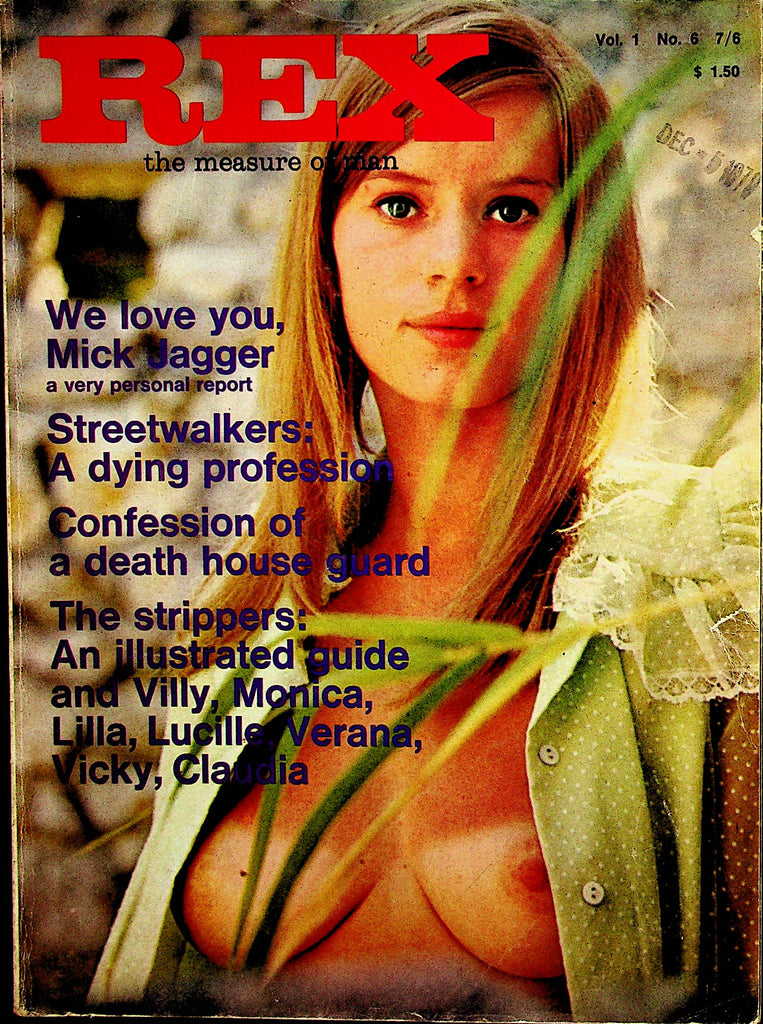 Rex Busty Magazine   Monica / Lucille / We Love You Mick Jagger  vol.1 #6 1970     101322lm-p