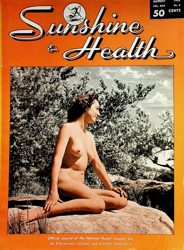 Sunshine & Health Nudist Vintage Magazine  Official Journal Of The National Nudist Council  August 1955      012023lm-p2