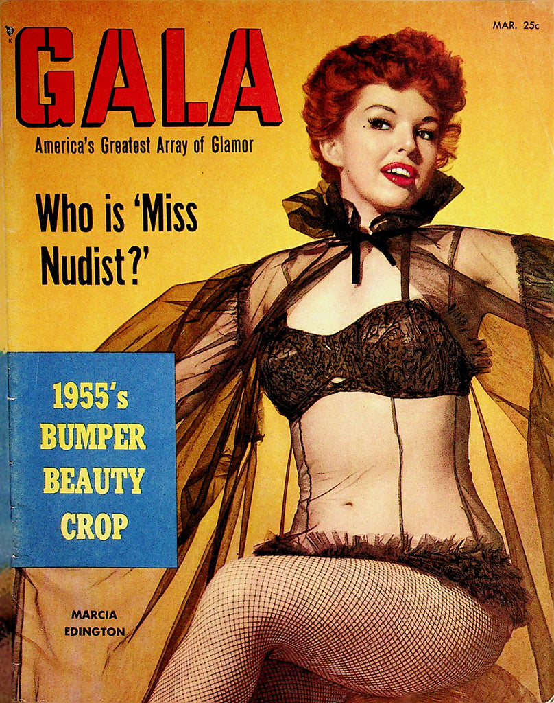 Gala Busty Magazine   Covergirl Marcia Edington /1955's Bumper Beauty Crop  March 1955     070122lm-p2