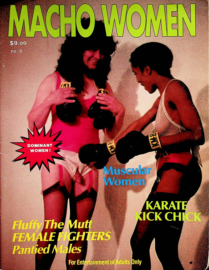 Macho Women Magazine  Female Fighters & Pantied Males  #3 1980's  122222lm-p2