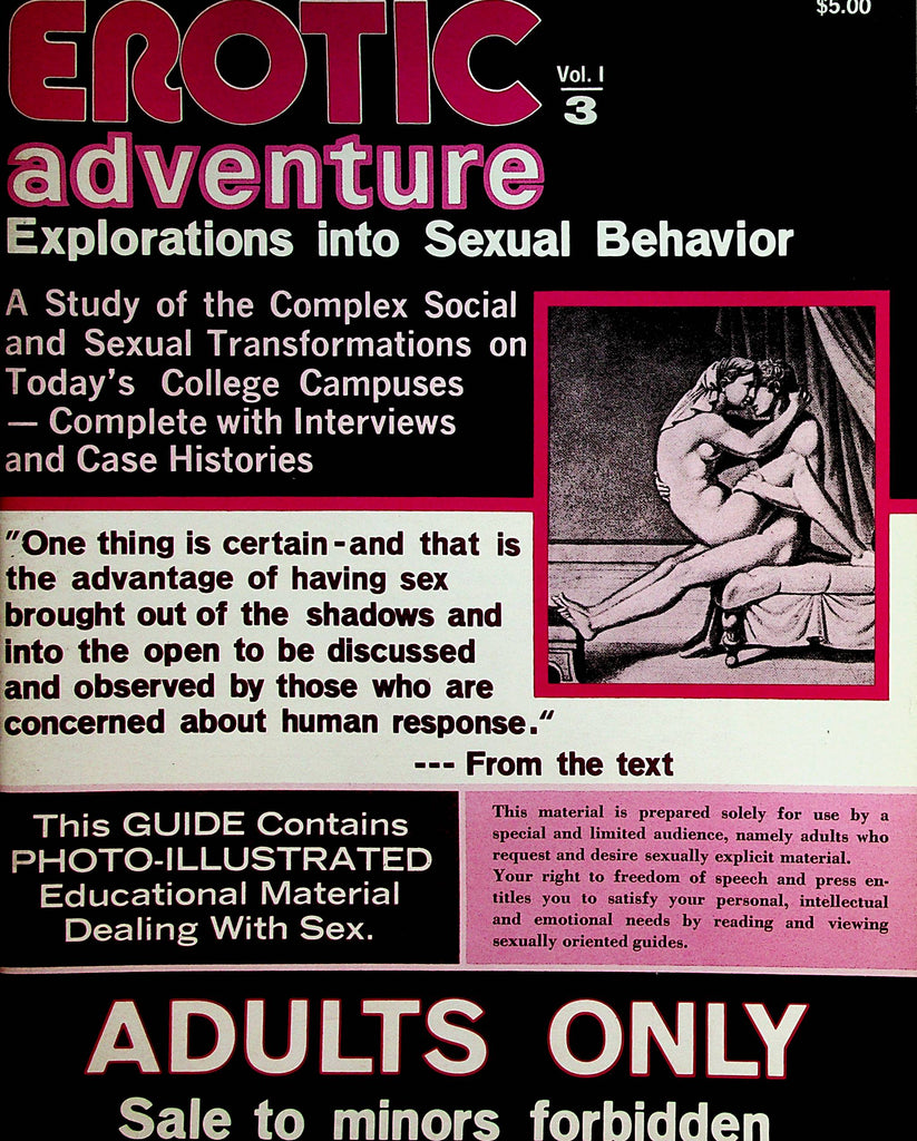 Erotic Adventure Magazine  Explorations Into Sexual Behavior  vol.1 #3 1971 Centurian Press    040723lm-p2