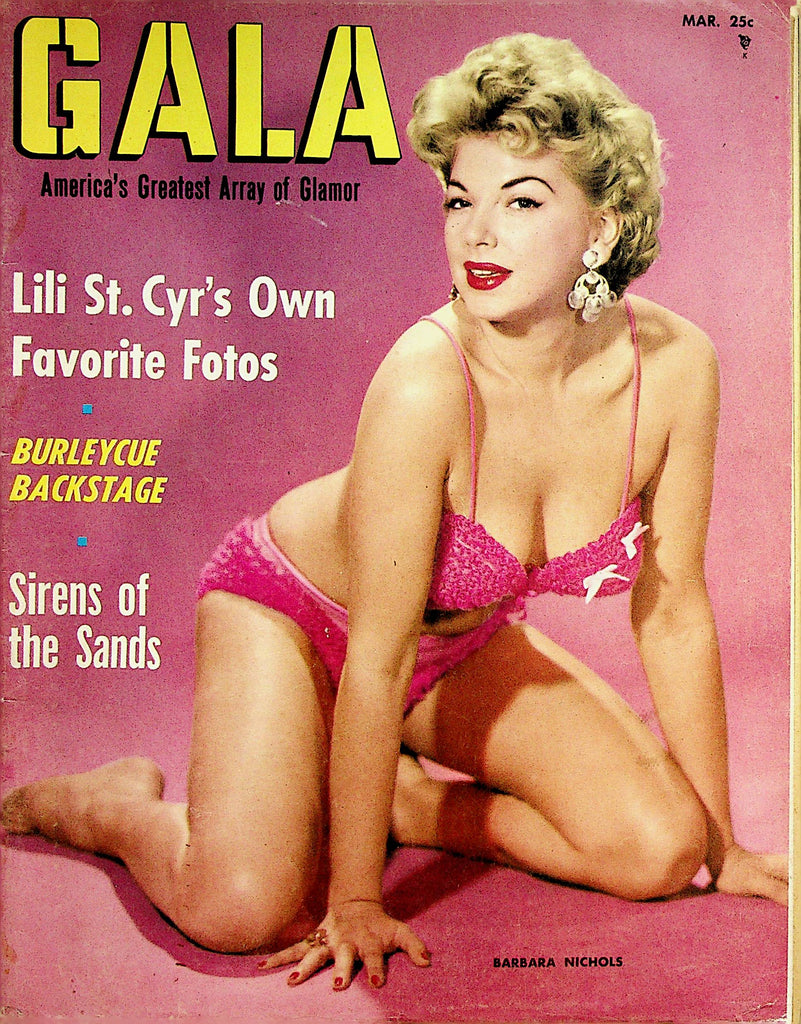 Gala Magazine  Covergirl Barbara Nichols / Lili St. Cyr    March 1957       022723lm-p2