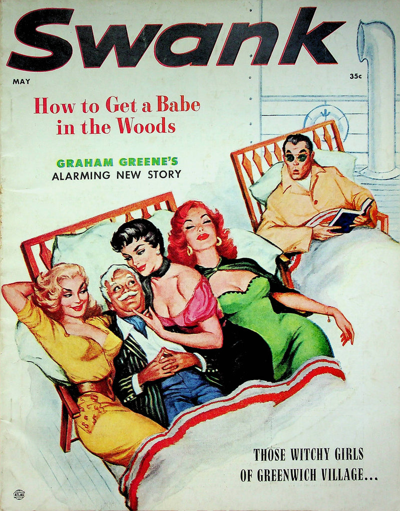 Swank Magazine Graham Greene & Ab Grimes May 1957 082222RP