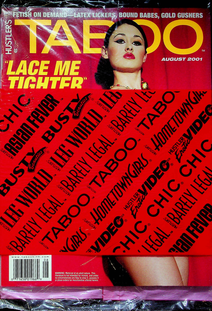 Hustler's Taboo Magazine Lace Me Tighter August 2001 SEALED 012623RP