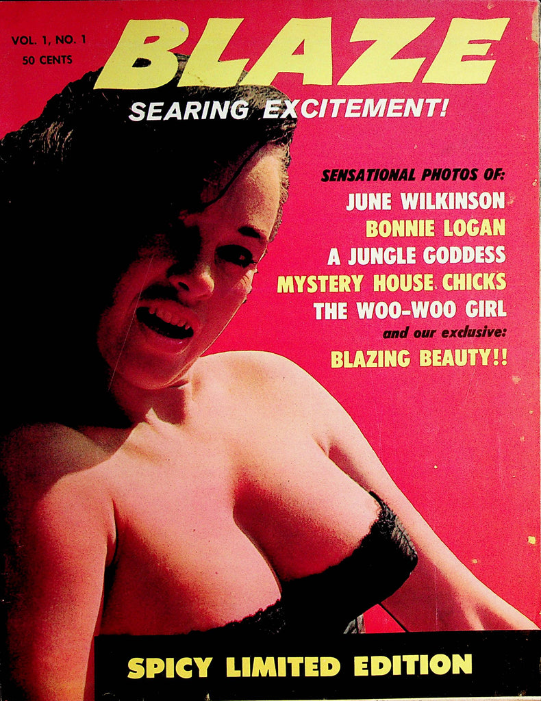 Blaze Busty Magazine  June Wilkinson / Bonnie Logan  vol.1 #1 1960's  Spicy Limited Edition          071522lm-p