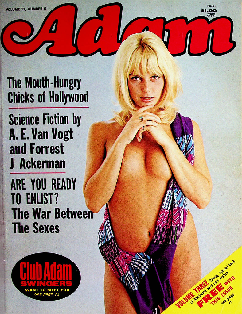 Adam Busty Magazine   Cover & Centerfold Girl Nancy Ayers  vol.17 #6  1973    072522lm-p