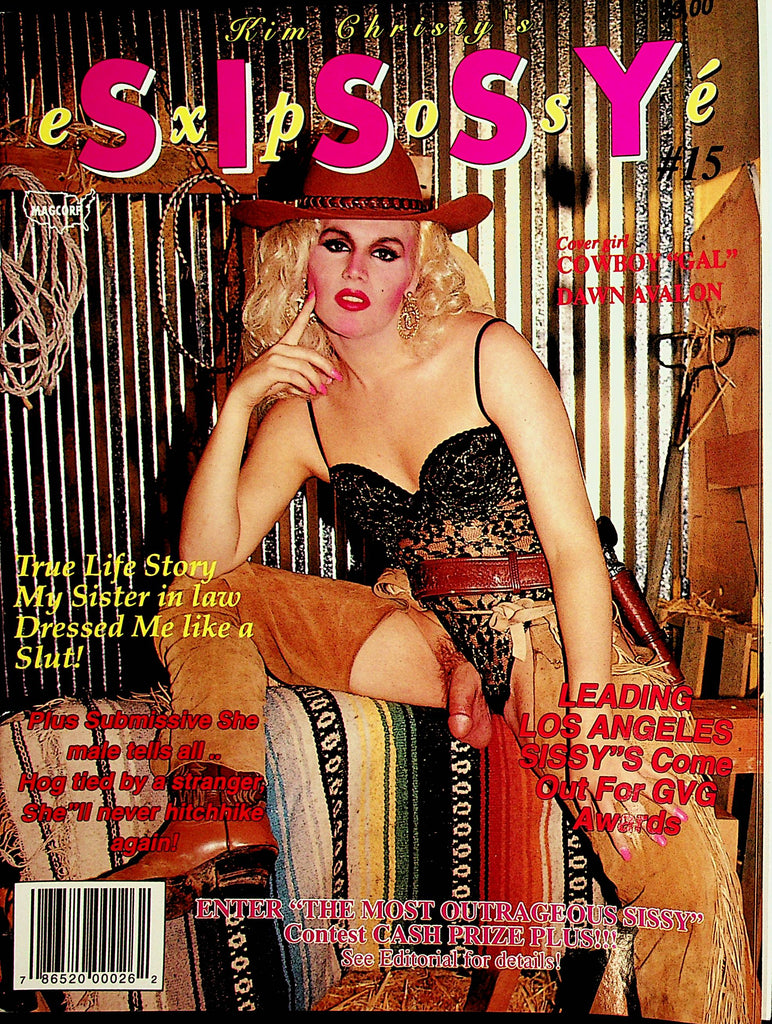 Sissy Expose Tranny Magazine  Cowboy "Gal" Dawn Avalon #15 1994 Magcorp    010722lm-dm