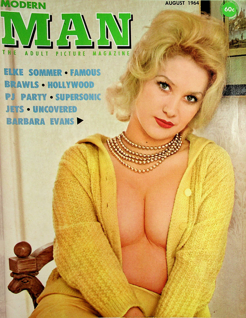 Modern Man Magazine  Covergirl Barbara Evans / Elke Sommer  August 1964  082321lm-dm
